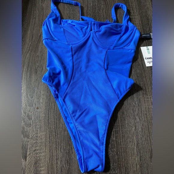 CLEARANCE Camille Kostek Electric Blue Iconic One Piece - Picture 5 of 6